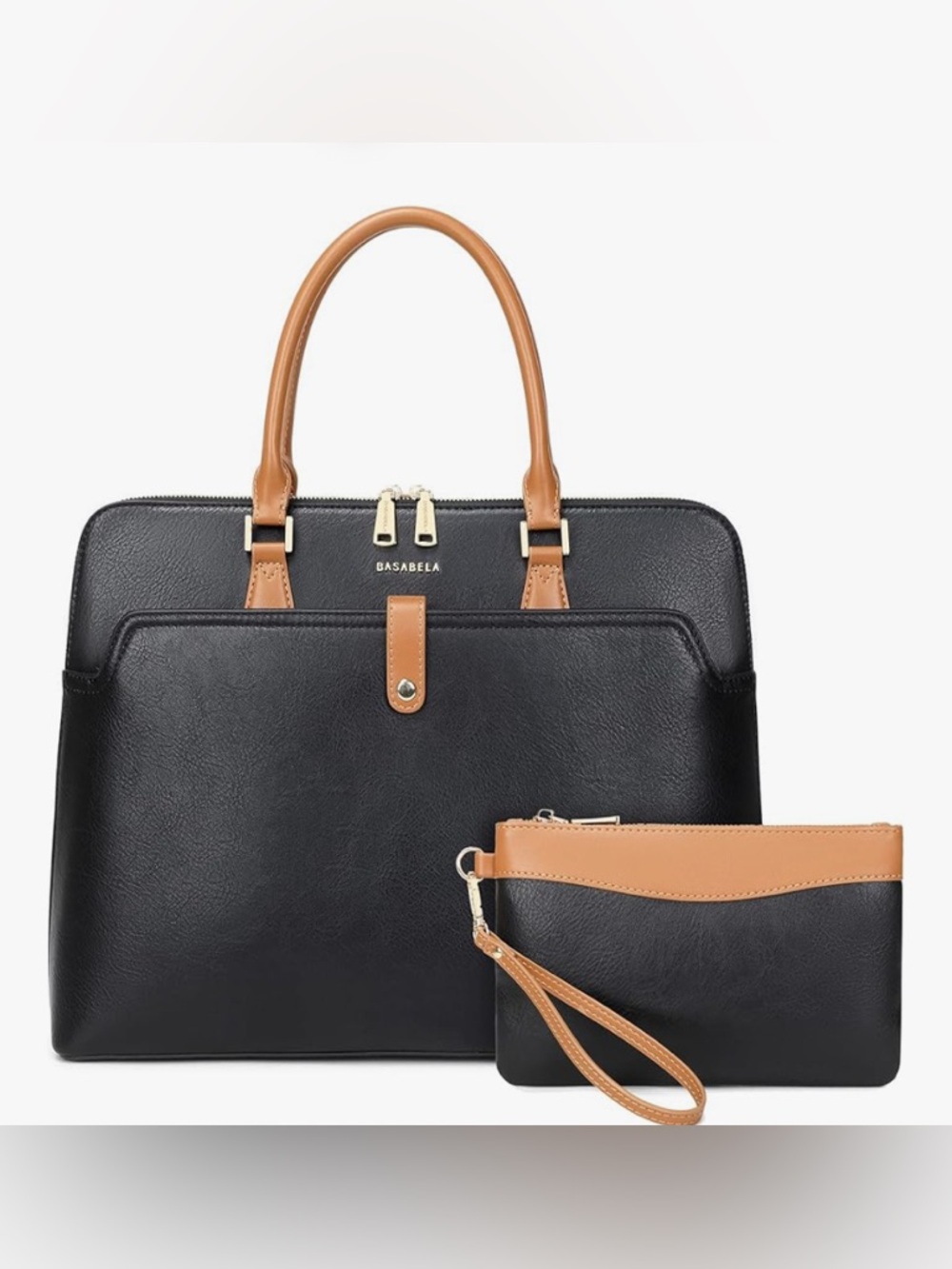 Handmade 15.6inch Laptop Vegan Leather Briefcase Tote Bags for Women. $20